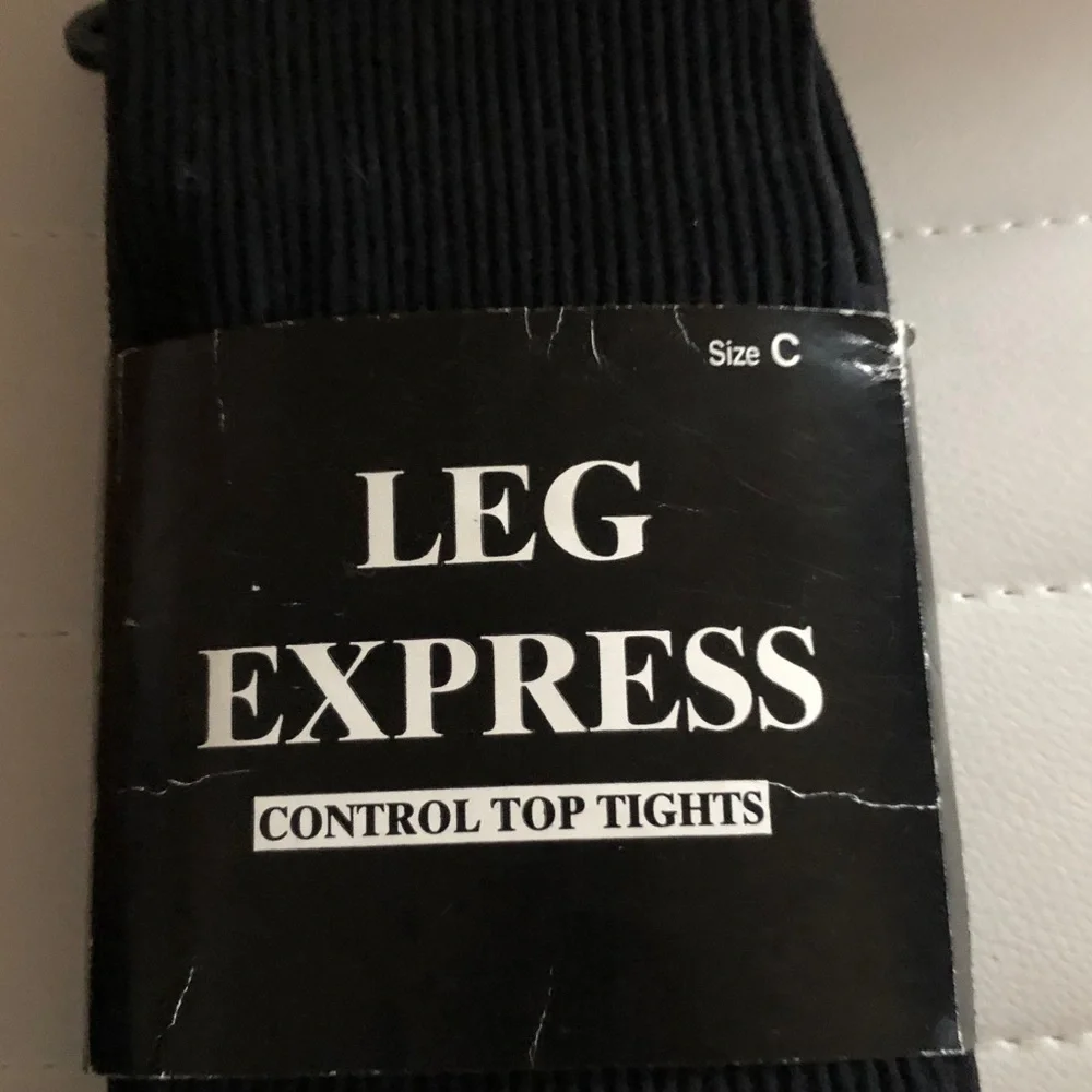 Express Black Control Top Tights - LEG EXPRESS
